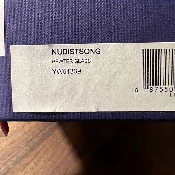 Stuart Weizman Nudist II Sandal Stiletto in Pewter - Picture 11 of 11